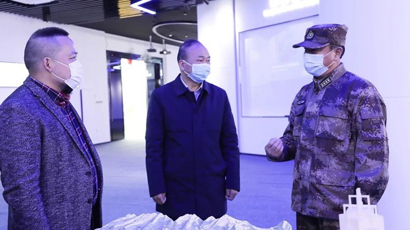 萍乡军分区司令员申桂林到江西KY.COM开云,三维智能制造科技有限公司调研指导工作